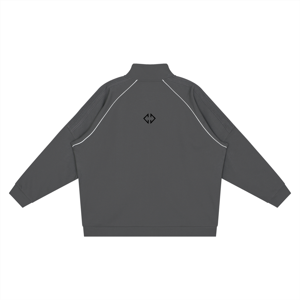 Reflection Striped Raglan Sleeve  Jacket